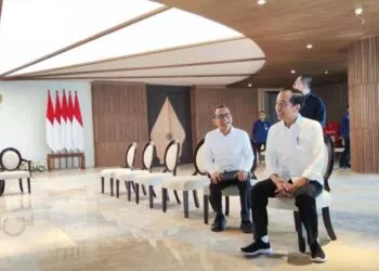 President Jokowi worked for his first day in IKN. Credit: BPMI Setpres