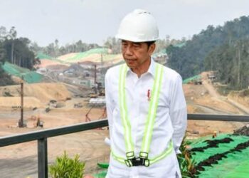 President Jokowi visited IKN construction. Credit: BPMI Setpres