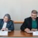 Dr. Mahpuzah Abai, Head of Technology Digital Business at Petronas (left) and Suryandy Jahja, Managing Director of MCash signed a strategic collaboration on producing e-motorcycles (07/01). Credit: Volta/MCash