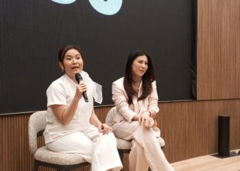 (L to R) Vice President Brand Marketing & Corporate Communication of TACO Anastasia Tirtabudi and Principal Designer Kezia Karin. (Credit: Wulan)