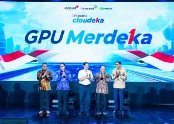 The launch of GPU Merdeka by Lintasarta x NVIDIA. (Credit: IOH)