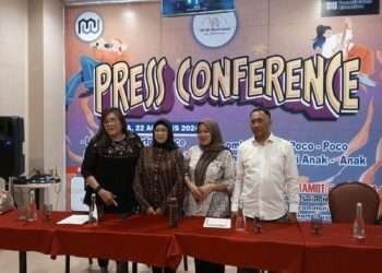 The Press Conference of Singing and Poco-Poco Dancing Competition by Arab Hadramot Jakarta. (Credit: Wulan)