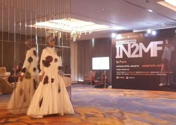 Dian Pelangi collection at IN2MF in Paris 2024 press conference (08/26). Credit: Sinta