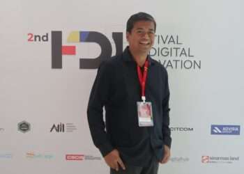 Phidi Soepangkat, DesktopIP CEO, talked about the digital sovereignty stack at the 2nd FDI (08/22). Credit: Syifa