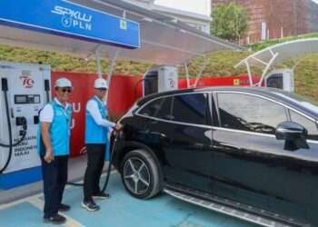 PLN's public EV charging stations in IKN. Credit: PLN