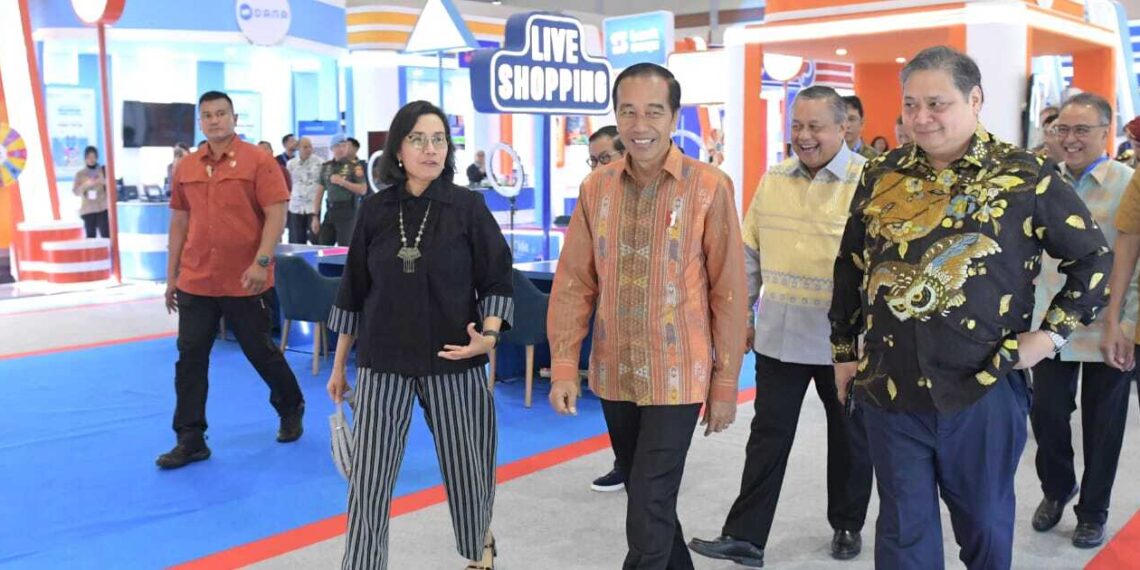 President Jokowi spoke about inclusive and equitable digital transformation. Credit: BPMI Setpres