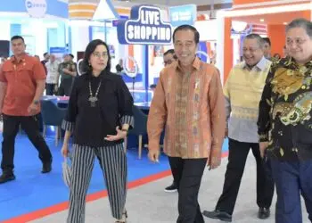 President Jokowi spoke about inclusive and equitable digital transformation. Credit: BPMI Setpres