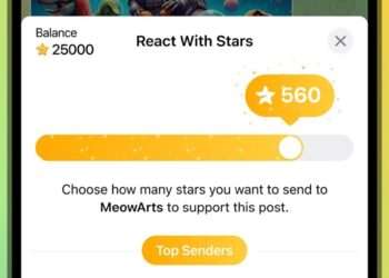 Star reaction as a monetization scheme on Telegram. Credit: Telegram