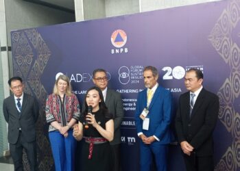 Country Manager of Pamerindo Indonesia, Lia Indriasar, on the Press Conference of ADEXCO at IEE Series 2024. (Credit: Wulan)