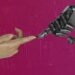 Illustration of workforce and robot in manufacturing sector. Credit: Igor Omilaev/Unsplash