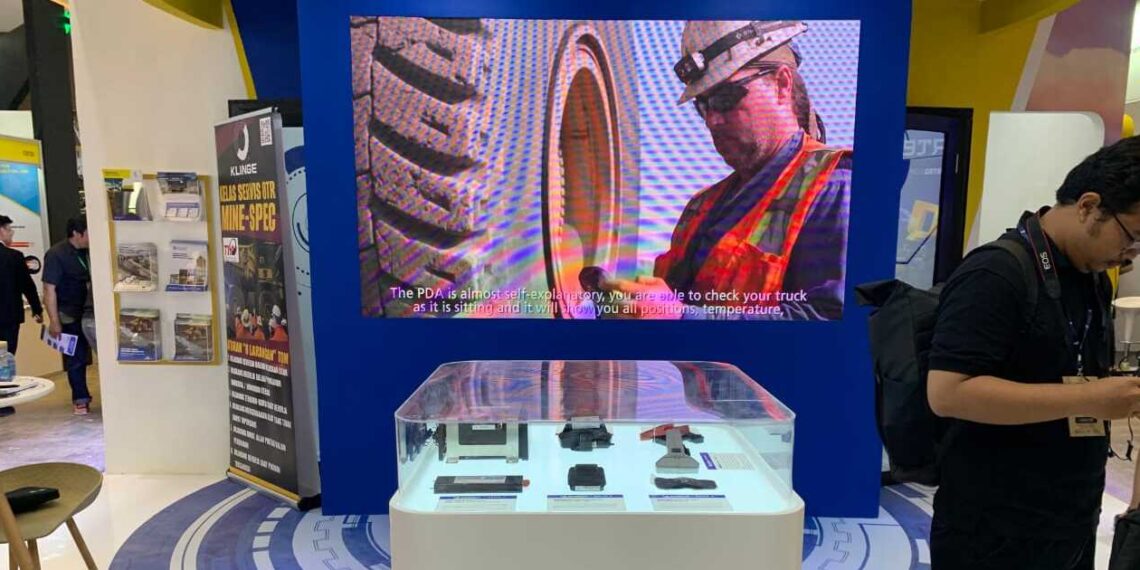 Michelin showcased its MEMS 4 technology at the Jakarta International Mining Expo. Credit: Michelin
