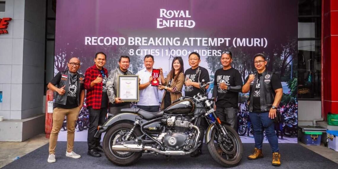 Royal Enfield One Ride convoy successfully set a Museum Rekor Indonesia (MURI) record. Credit: Royal Enfield