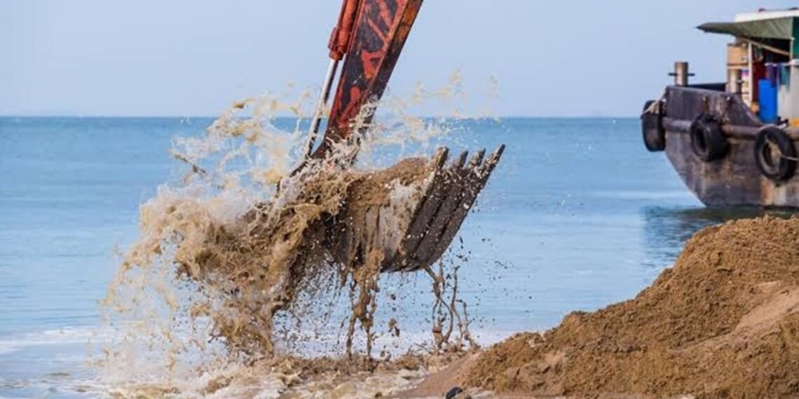 Illustration of sea sediment export. Credit: Ministry of Trade