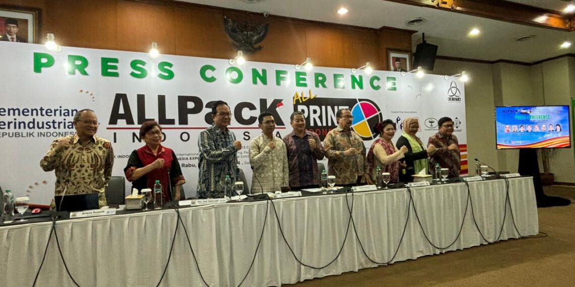 The Press Conference of ALLPack ALLPrint Indonesia 2024 by Krista Exhibitions. (Credit:Wulan)