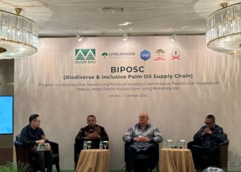 Press Conference of BIPOSC program carried out by Musim Mas, L3F, SNV, ICRAF at Jakarta. (Credit Wulan)