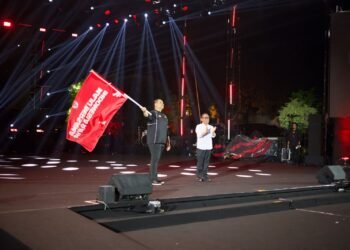 The Minister of Youth and Sports Dito Ariotedjo during the 96th anniversary of Youth Pledge Day. (Credit: Kemenpora)