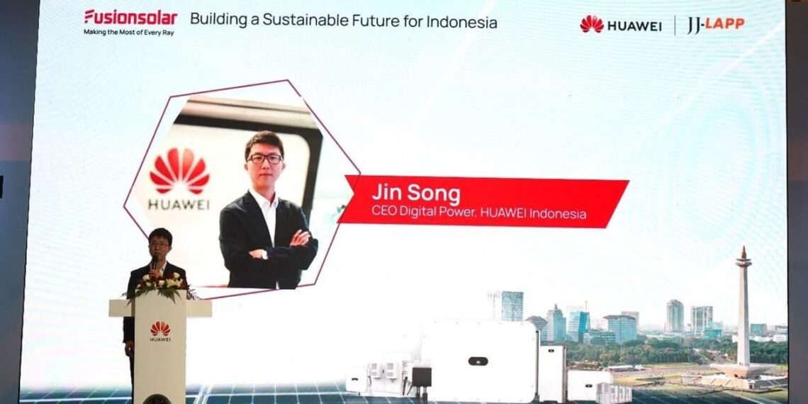 Jin Song, CEO of Huawei Digital Power, at the FusionSolar launch in Indonesia (10/07). Credit: Huawei Digital Power