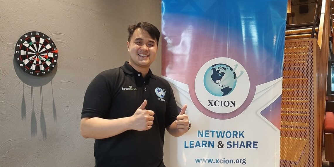 Jing Rui Goh, Head of Partnerships at XCION, talked about Youth Wing Gathering in Central Jakarta (10/23). Credit: Sinta