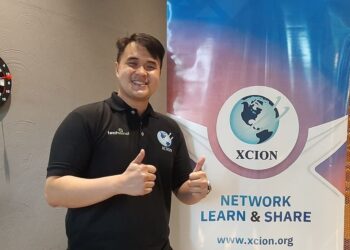 Jing Rui Goh, Head of Partnerships at XCION, talked about Youth Wing Gathering in Central Jakarta (10/23). Credit: Sinta