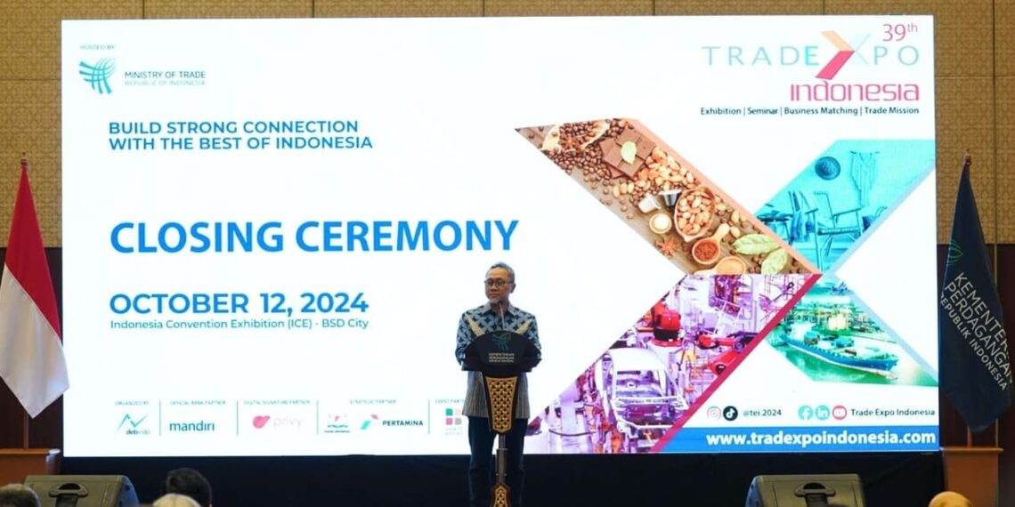 Minister Zulkifli Hasan delivered remarks at TEI 2024 closing ceremony. Credit: Ministry of Trade