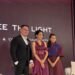 (L to R) the General Manager of Frank & co., Rolly Soesanto, Indonesian Celebrity Maudy Ayunda, Film Director Kamila Andini on the launch of ‘See the Light’ collection and fashion film at Park Hyatt, Jakarta. (Credit: Wulan)