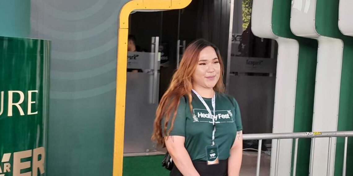 Joanne Victoria, Chief Marketing Officer of Npure, talked about Healthy Fest 2024. Credit: Haris