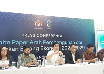 Kadin Indonesia's press conference on launching a White Paper in South Jakarta (11/26). Credit: Sinta