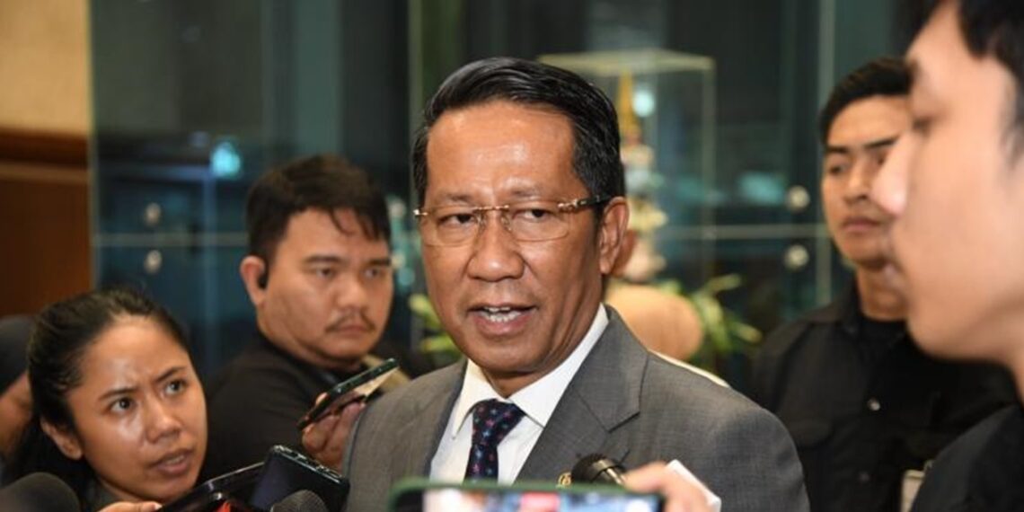 Minister of Law Supratman Andi Agtas talked about completion of the Supreme Court and Constitutional Court buildings in IKN. Credit: Ministry of Law