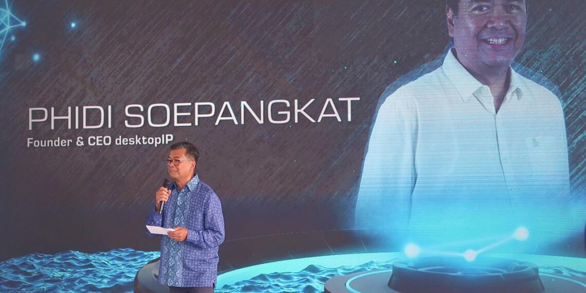 Phidi Soepangkat, DesktopIP CEO, talked about digital sovereignty for Indonesia Digital 2045. Credit: DesktopIP