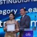 Destry Damayanti (left) received the Alumni Award 2024, handed over by Batara Sianturi. Credit: Citi Indonesia