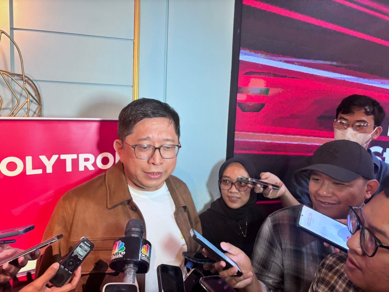 Commercial Director of Polytron, Tekno Wibowo, during the Polytron Media Gathering in Jakarta