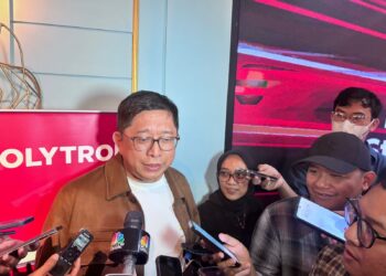 Commercial Director of Polytron, Tekno Wibowo, during the Polytron Media Gathering in Jakarta