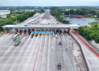 Illustration of traffic at toll gate during the 2025 New Year holiday period. Credit: Jasa Marga