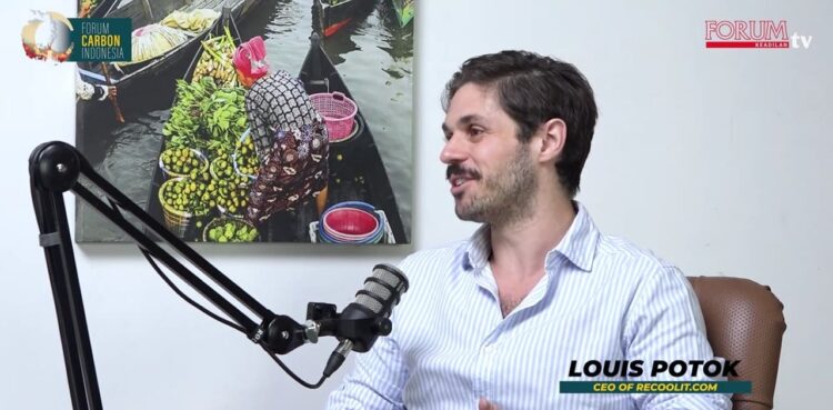 Louis Potok, Recoolit CEO, talked about sustainable refrigerant collection. Credit: Forum Carbon Indonesia