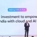 Satya Nadella, Microsoft’s chairman and CEO, talked about the investment in India. Credit: Microsoft