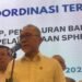 Zulkifli Hasan, Coordinating Minister for Food Affairs, talked about new pricing scheme for farmers' rice and corn production at Graha Mandiri, Central Jakarta. Credit: Sinta