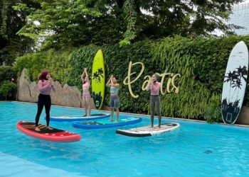 Oakwood Suites Kuningan Jakarta presents unique relaxation experience through Stand-Up Paddle Yoga