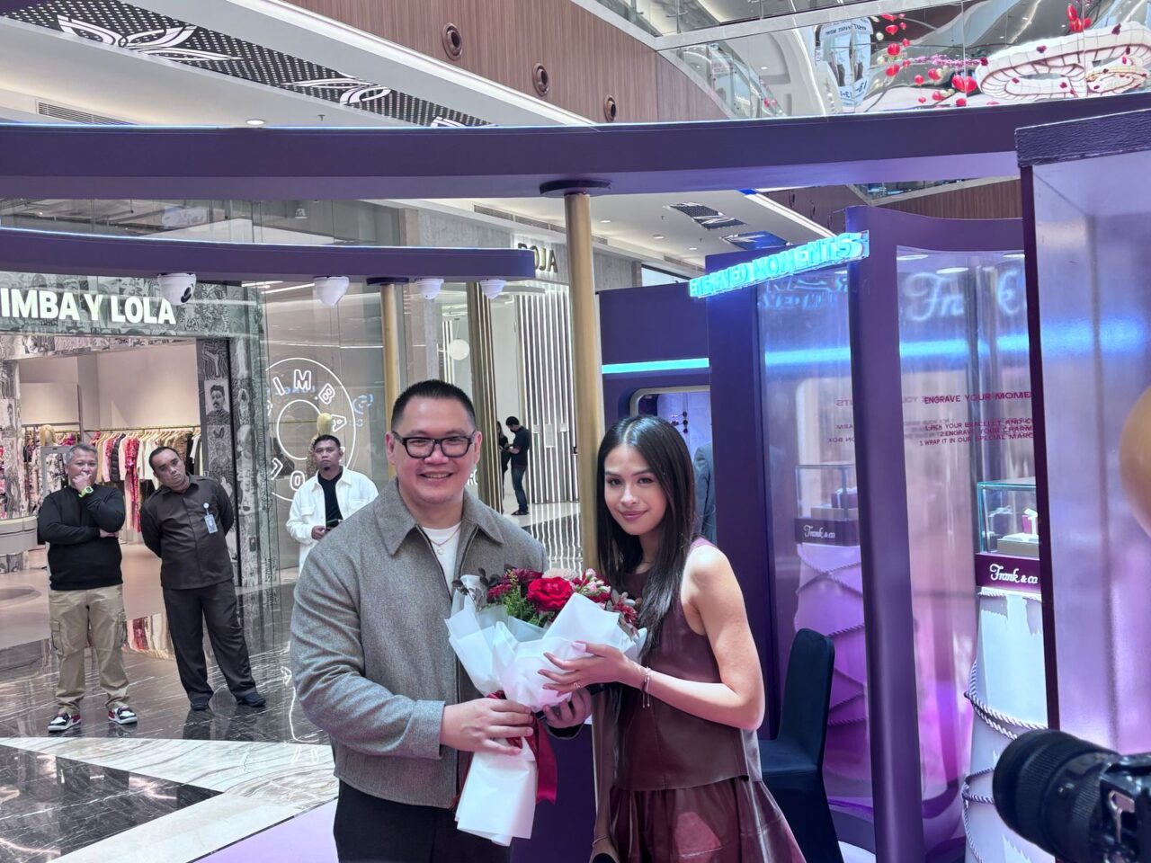 (L to R) GM of Frank & co. Rolly Soesanto and Brand Ambassador of Frank & co. Maudy Ayunda. (Credit: Wulan)