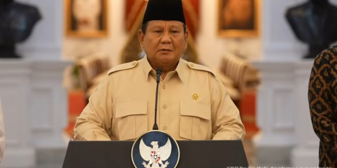 Indonesian President, Prabowo Subianto. (Credit: Setpres Youtube)