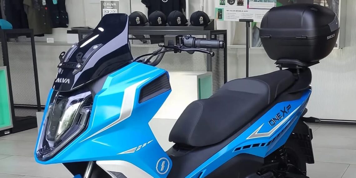 Illustration of electric motorbike. Credit: Aismoli