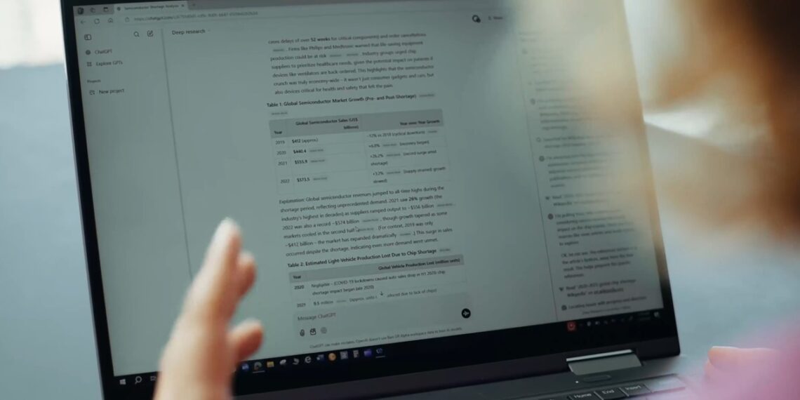 A report generated by deep research in ChatGPT. Credit: OpenAI