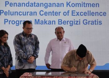 The launch of National Centre of Excellence (NCoE) for the free meal program at IPB University, Bogor Regency, West Java, on Tuesday (02/11). Credit: Bappenas