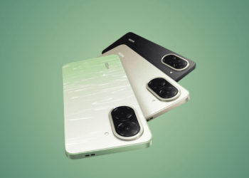Redmi A5 has three color options: midnight black, sandy gold, and lake green. Credit: Xiaomi Indonesia