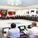 Prabowo chaired the Full Cabinet Meeting to discuss food stability for Eid 2025. Credit: Setkab
