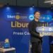 Vince Iswara, CEO and Co-founder of Dana Indonesia (left), and George Hendrata, CEO of Tiket.com, launched the collaboration of integrated digital payment at Wisma Barito 2, West Jakarta (03/12). Credit: