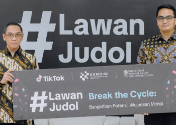 TikTok Indonesia launched the campaign against online gambling. Credit: TikTok Indonesia