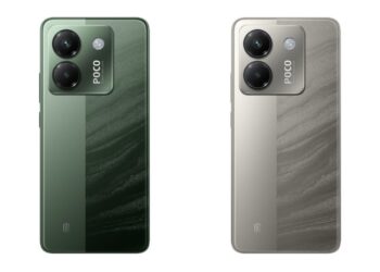 Poco M7 Pro 5G has titanium and green color options. Credit: Poco