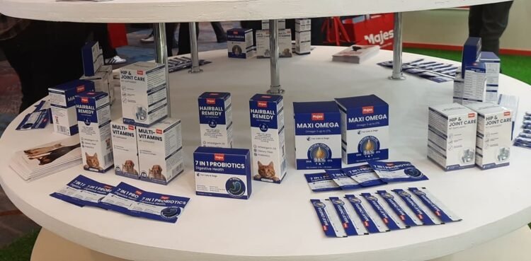 The supplements include multivitamins, hairball remedy, 7-in-1 probiotics, immune boost gel, maxi omega, and hip & joint care. Credit: Sinta