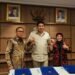 the MoU signing between Central Halmahera Regent Ikram Malan Sangadji, PKP Minister Maruarar Sirait, and Head of the Indonesian Statistics Agency (BPS) Amalia Adininggar Widyasanti for subsidized housing allocation in Central Halmahera. (Credit: PKP Ministry docs.)