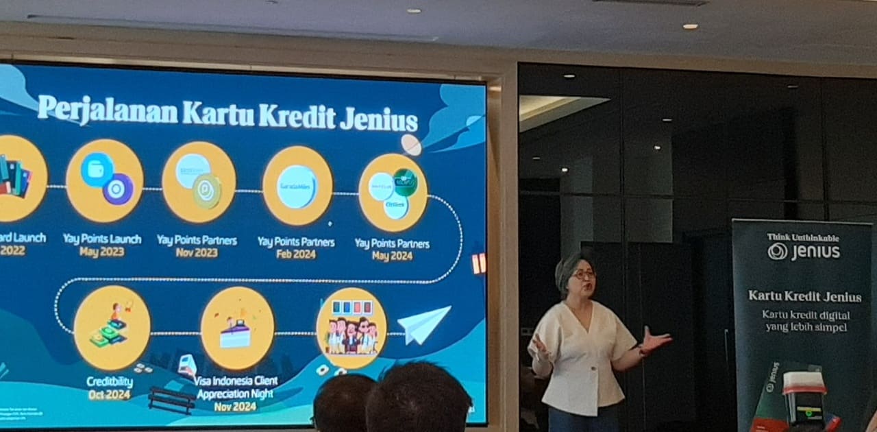 Anita Ekasari, Jenius Business Stream Head at SMBC Indonesia, explained s-Card at the launch in Pullman Jakarta Thamrin, Central Jakarta (05/08). Credit: Sinta
